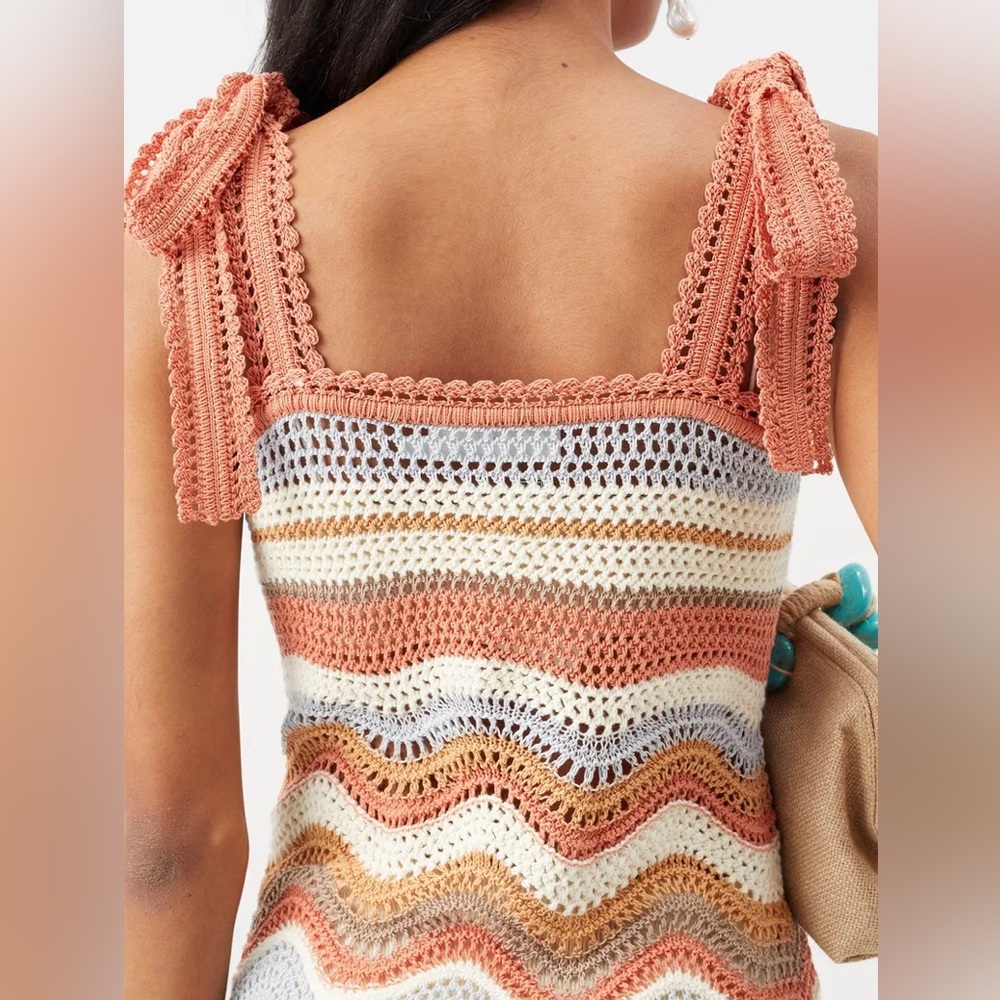 Zimmermann Devi Wave Crochet Mini Dress - Zimmermann Size 0 - Picture 5 of 17